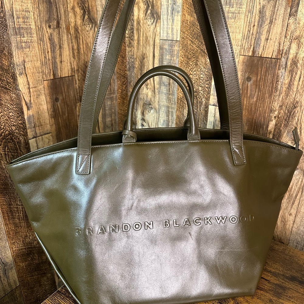 Brandon Blackwood Olive Tote Bag